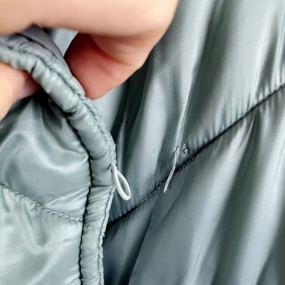 Just Fab Shiny Puffer Jacket Mint Green Size Small - Picture 12 of 12